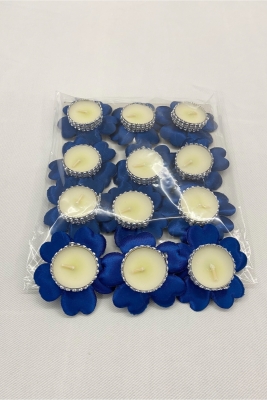 Saks Mavi Nedime El Mumu, 12 Adet, Düğün, Kına Gecesi, Kına Mumu, Bride, Sünnet, Bekarlığa Veda