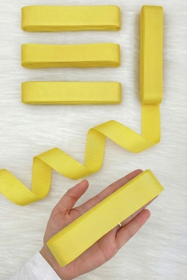 Sarı Grogren Kurdele 3 Cm 10 Mt, Bohça Çeyiz Düğün Sünnet Doğum Günü Hediye Paketleme Süsleme