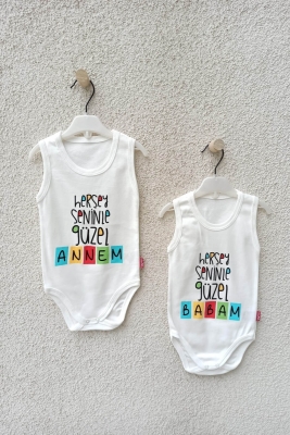 Seninle Güzel Annem Babam Badi Seti 0-3-6-9-12 Ay