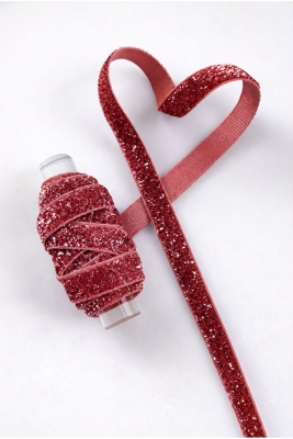 Simli Kadife Kurdele Gül Kurusu 1cm 5mt, Gelin, Damat, Bohça, Nişan, Çeyiz, Nikah, Hediye, Süsleme