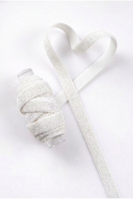 Simli Kadife Kurdele Beyaz 1cm 5mt, Gelin, Damat, Bohça, Nişan, Çeyiz, Nikah, Hediye, Süsleme