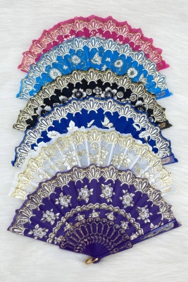 Simli Karışık Renk Gelin Nedime Yelpazesi, Bride To Be Bekarlığa Veda Partisi Kına Hediyelik, 1 Adet