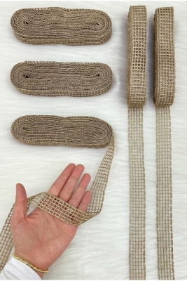 Simli Vizon File Kurdele 2,5cm 10mt, Gelin, Damat, Bohça, Çeyiz, Nişan, Söz, Hediye, Parti, Süsleme