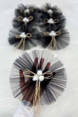 Siyah Bohça Süsü, Gelin Damat Çeyiz Düğün Nişan Konvoy Gelin Arabası Sünnet Kına Süsü 1 Adet