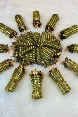 Siyah Gold Halay Mendili, Gelin Mendili, Pullu Halay Mendili 5 Adet, Düğün Kına Sünnet Nişan