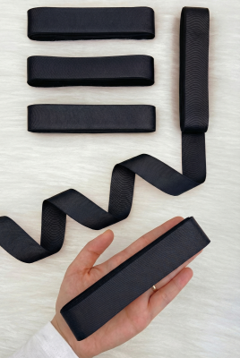 Siyah Grogren Kurdele 3 Cm 10 Mt, Bohça Çeyiz Düğün Sünnet Doğum Günü Hediye Paketleme Süsleme