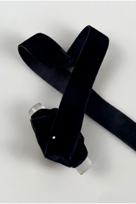 Siyah Kadife Kurdele 2cm 1mt, Gelin, Damat, Bohça, Nişan, Çeyiz, Nikah, Hediye, Şeker, Süsleme