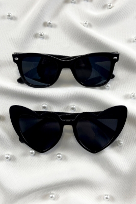 Siyah Kalpli Gelin Damat Gözlük, İkili Bride Akım After Parti Düğün Kına Eğlence Gözlüğü