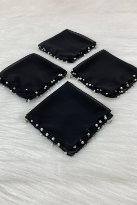 Siyah Şifon Gelin Damat Mendili, Düğün Halay Nedime Bride Parti Kına Nişan Sünnet Hediye, 1 Adet