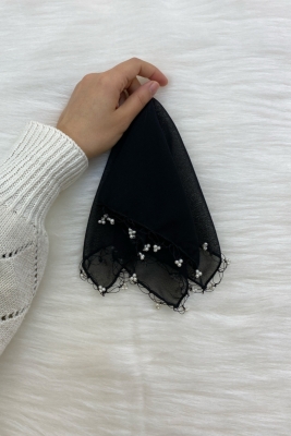 Siyah Şifon Gelin Damat Mendili, Düğün Halay Nedime Bride Parti Kına Nişan Sünnet Hediye, 5 Adet