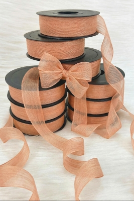 Somon Keten Nopeli Kurdele 2,5 Cm 20 Metre, Bohça Çeyiz Özel Gün Hediye Süsleme Kurdelesi