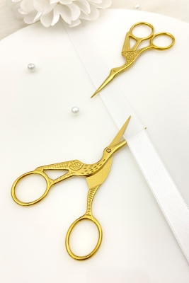 Söz Nişan Makası Gold , Kuğu Model, Kurdele Açılış Özel Gün Merasim Dikiş Nakış Makası