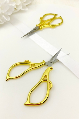 Söz Nişan Makası Gold, Kurdele Açılış Özel Gün Merasim Dikiş Nakış Makas Sade Model Gold