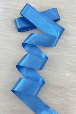 4 Cm Sünnet Mavi Çift Taraflı Saten Kurdele 10 Metre, Bohça Çeyiz Özel Gün Hediye Süsleme Kurdelesi