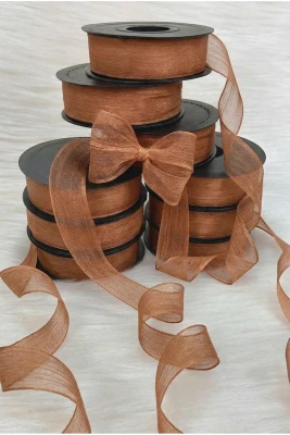Sütlü Kahve Keten Nopeli Kurdele 2,5 cm 20 mt, Bohça Çeyiz Nişan Takı Özel Gün Hediye Süsleme Düğün Söz Gelin Damat Bride Parti Nikah Sünnet Kına Gece