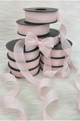 Toz Lila Keten Nopeli Kurdele 2,5 Cm 20 Metre, Bohça Çeyiz Özel Gün Hediye Süsleme Kurdelesi