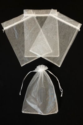 Tül Kese Şeffaf,  5 Adet Ölçü 24x34cm, Gelin Havlu Terlik Seccade Bohça Çeyiz Hediye Kesesi