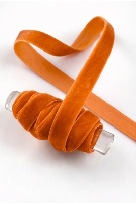 Turuncu Kadife Kurdele 1cm 5mt, Gelin, Damat, Bohça, Nişan, Çeyiz, Nikah, Hediye, Şeker, Süsleme