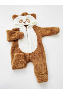 Unisex Bebek Kahverengi Tulumu