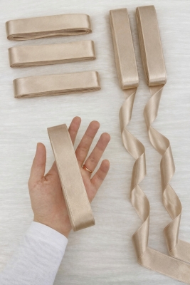 Vizon Saten Kurdele 3 Cm 10 Mt, Bohça Çeyiz Nikah Kına Sünnet Söz Doğum Günü Parti Hediye Süsleme