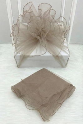 Vizon Süsleme Tülü, Vizon Kenar Bohça Çeyiz Gelin Damat Söz Nişan Nikah Valiz Hediye Süsü 150x150cm