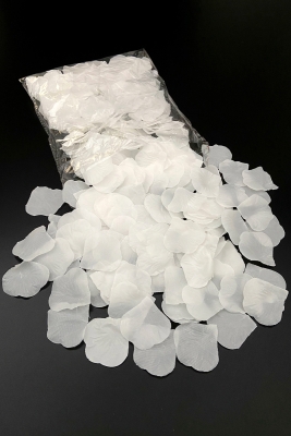 Yapay Beyaz Gül Yaprağı, Romantik Dekor Hediye Süs Düğün Kına Söz Nişan Parti Süsleme 300 Adet