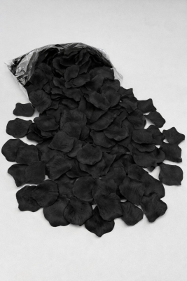 Yapay Siyah Gül Yaprağı, Romantik Dekor Hediye Süs Düğün Kına Söz Nişan Parti Süsleme 300 Adet