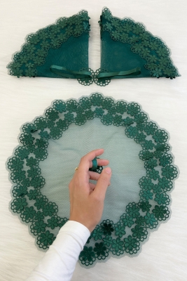 Yeşil Gelin Damat Mendili, Düğün Halay Nedime Söz Nişan Kına Sünnet Bride To Be Mendil