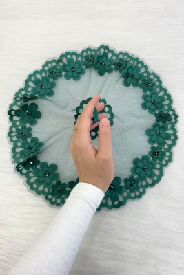 Yeşil Gelin Damat Mendili, Parlak Taş Detaylı Düğün Halay Nedime Söz Nişan Kına Sünnet Bride Mendil