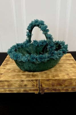 Yeşil Gelin Kına Gecesi Sepeti, Düğün, Sünnet, Nikah, Söz, Nişan, Kadife Üç Boyutlu Lazer Çiçekli