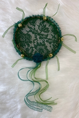 Yeşil Gelin Nedime Tefi Dantel 3d Süslemeli, Düğün Kına Sünnet Bride To Be