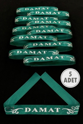 Yeşil Gümüş Damat Kol Kurdele, 5 Adet Kolluk Bileklik Bant, Kına Gecesi Düğün Bride Bekarlığa Söz