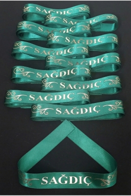 Yeşil Gümüş Sağdıç Kol Kurdele Bileklik Bant, Kına Gecesi Nedime Düğün Bride Bekarlığa Veda 1 Adet