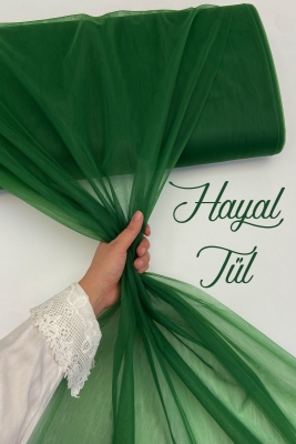 Yeşil Hayal Tül, Nişan Çeyiz Bohça Kapı Doğum Günü Parti Süsleme, Gelin Abiye Türban 100x300cm