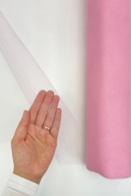 Bebe Pembe İran Grek Tül, Nişan Çeyiz Bohça Kapı Doğum Günü Konvoy Parti Süsleme, 1 Metre (En 70cm)