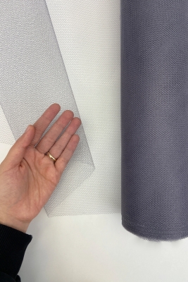 Gri İran Grek Tül, Nişan Çeyiz Bohça Kapı Doğum Günü Konvoy Parti Dekor Süsleme, 1 Metre (En 70cm)