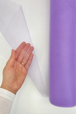 Lila İran Grek Tül, Nişan Çeyiz Bohça Kapı Doğum Günü Konvoy Parti Dekor Süsleme, 1 Metre (En 70cm)