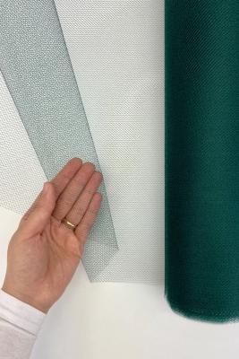 Zümrüt Yeşili İran Grek Tül, Nişan Çeyiz Bohça Kapı Doğum Günü Konvoy Parti Süsleme 1 Metre (En70cm)