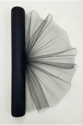 Siyah İran Grek Tül, Nişan Çeyiz Bohça Kapı Doğum Günü Konvoy Parti Dekor Süsleme, 1 Metre (En 70cm)