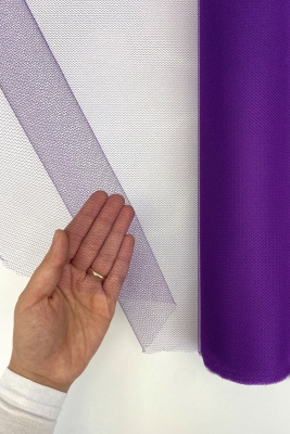 Mor İran Grek Tül, Nişan Çeyiz Bohça Kapı Doğum Günü Konvoy Parti Dekor Süsleme, 1 Metre (En 70cm)