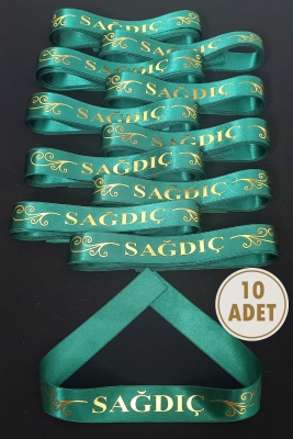 Yeşil Sağdıç Kol Kurdele, 10 Adet Kolluk Bileklik Bant, Kına Gecesi Düğün Bride Bekarlığa Veda Söz