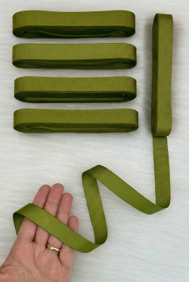 Zeytin Yeşili Grogren Kurdele 2 Cm 10Mt, Bohça Çeyiz Düğün Parti Doğum Günü Hediye Paketleme Süsleme