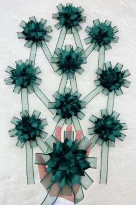 Zümrüt Yeşili Bohça Süsü, Gelin Damat Çeyiz Düğün Nişan Konvoy Gelin Arabası Sünnet Kına Süsü 1 Adet