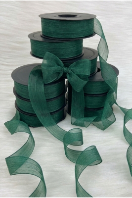 Zümrüt Yeşili Keten Nopeli Kurdele 2,5 Cm 20 Metre, Bohça Çeyiz Özel Gün Hediye Süsleme Kurdelesi